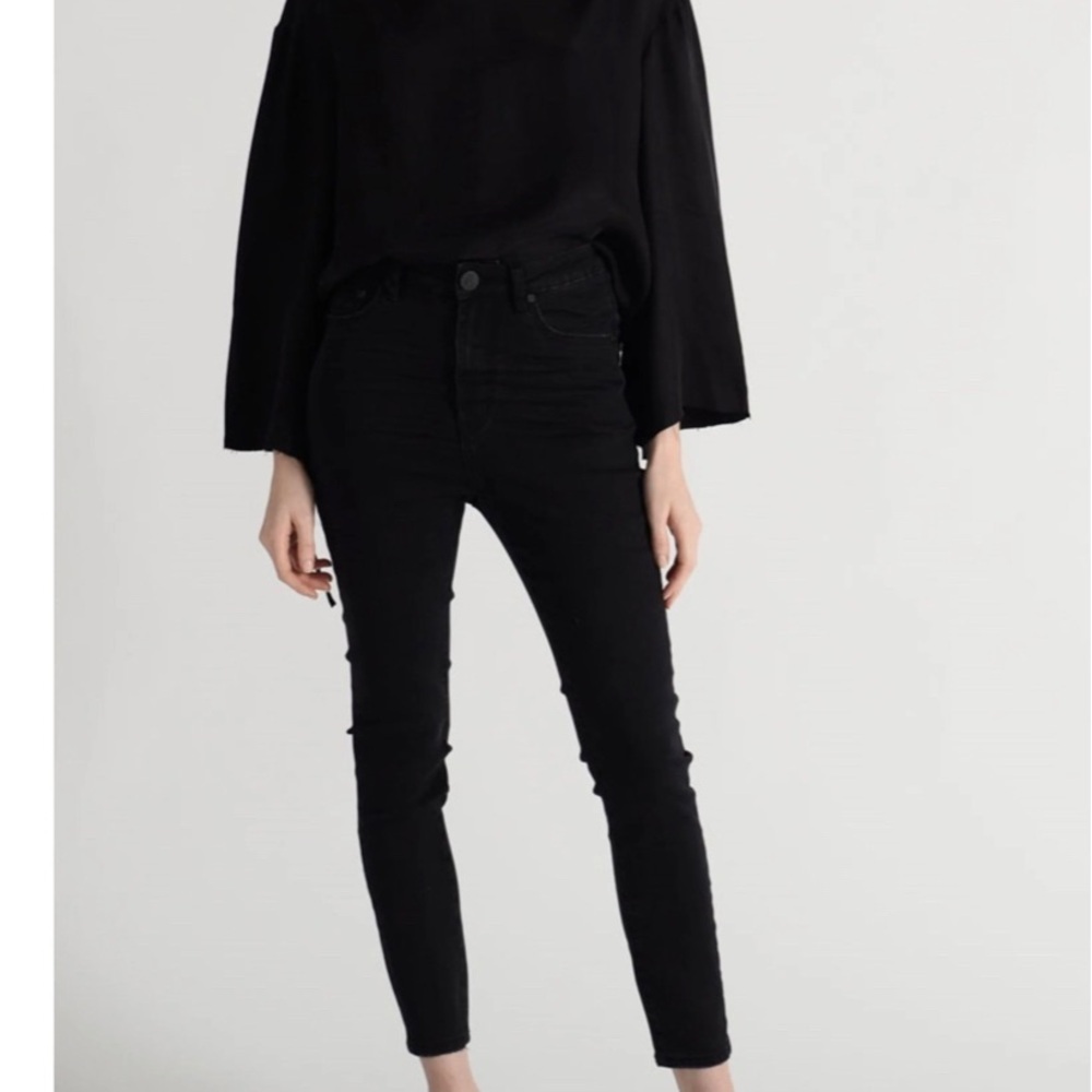 One Teaspoon jett Black Skinny Jeans freebirds II super high waist. By free prop